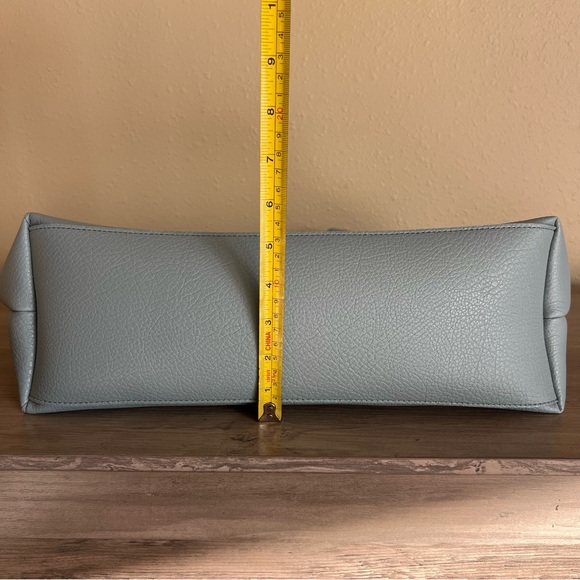 Banana Republic Vegan Leather Slouchy Tote Purse Blue Ravine Boho Minimalist - Picture 15 of 16